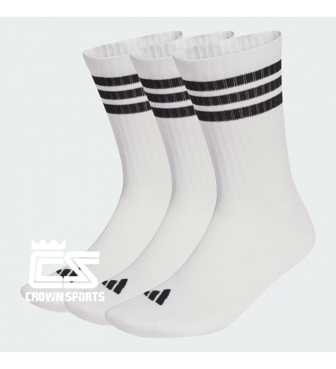 ADIDAS 3-STRIPES CUSHIONED SPORTSWEAR CREW SOCKS 3 PAIR PACK JZ0532